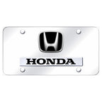 Dual Chrome on Chrome License Plate - Officially Licensed for Honda