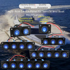 12V Waterproof LED Switch Panel 1 to 6 Gang for Marine Applications