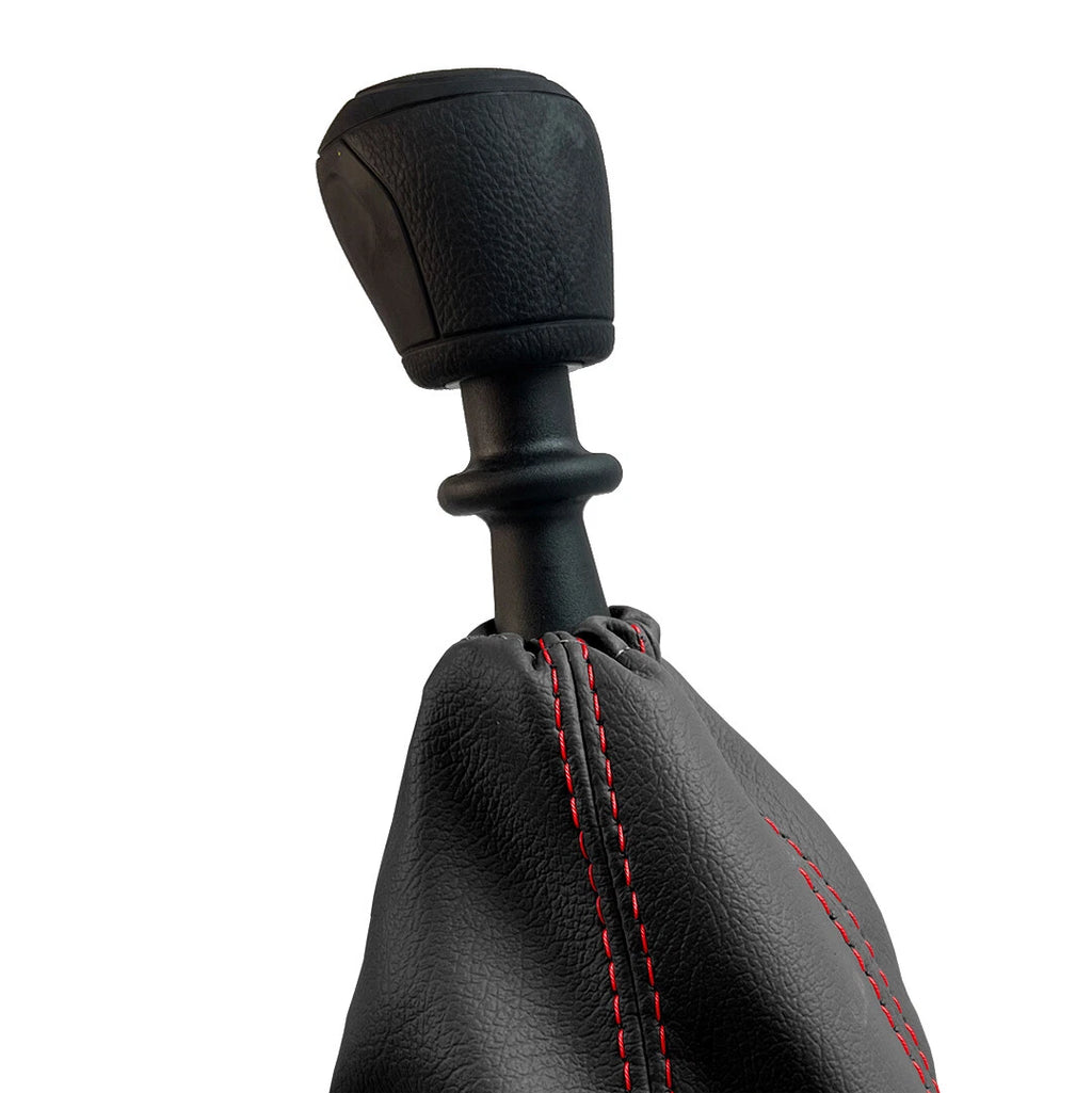 Leather Manual Shift Boot for Chevrolet Sonic (2012–2016) Red Stitch