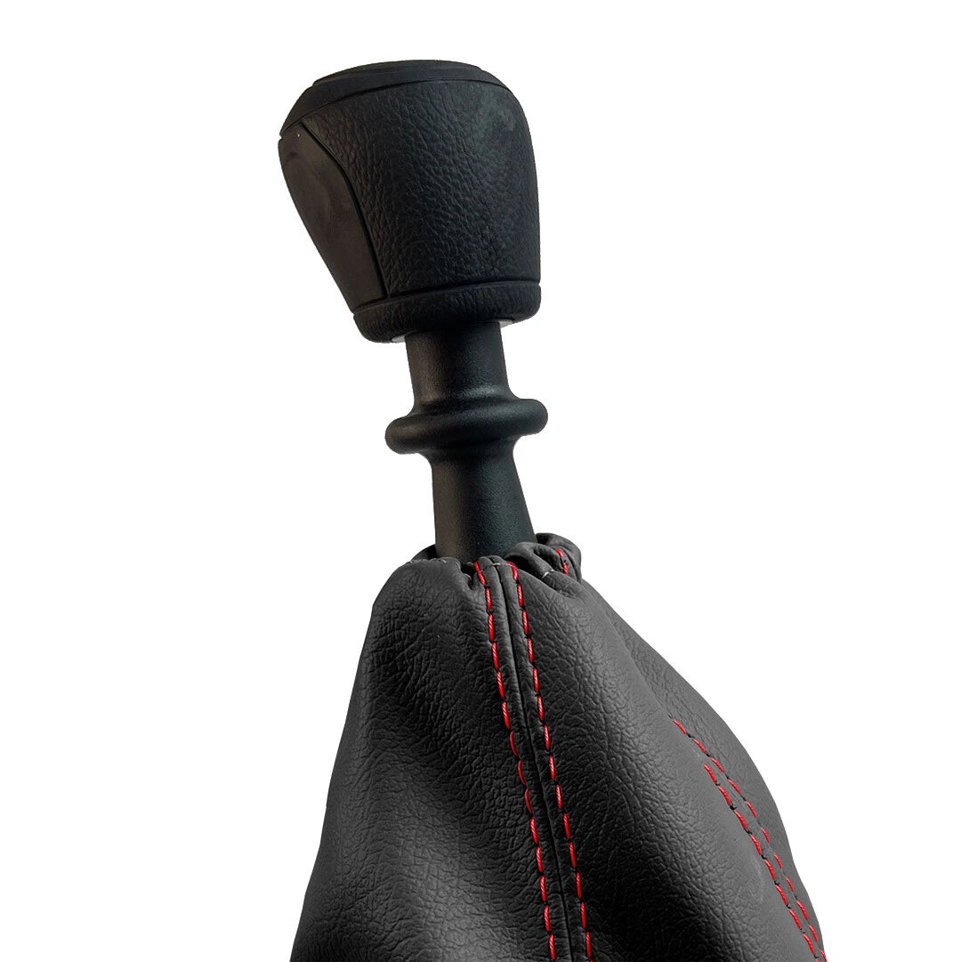Leather Manual Shift Boot for Chevrolet Sonic (2012–2016) Red Stitch