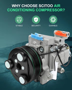 A/C Compressor with Clutch for Mazda 3, Mazda 5 (2004–2010) CO 10759C