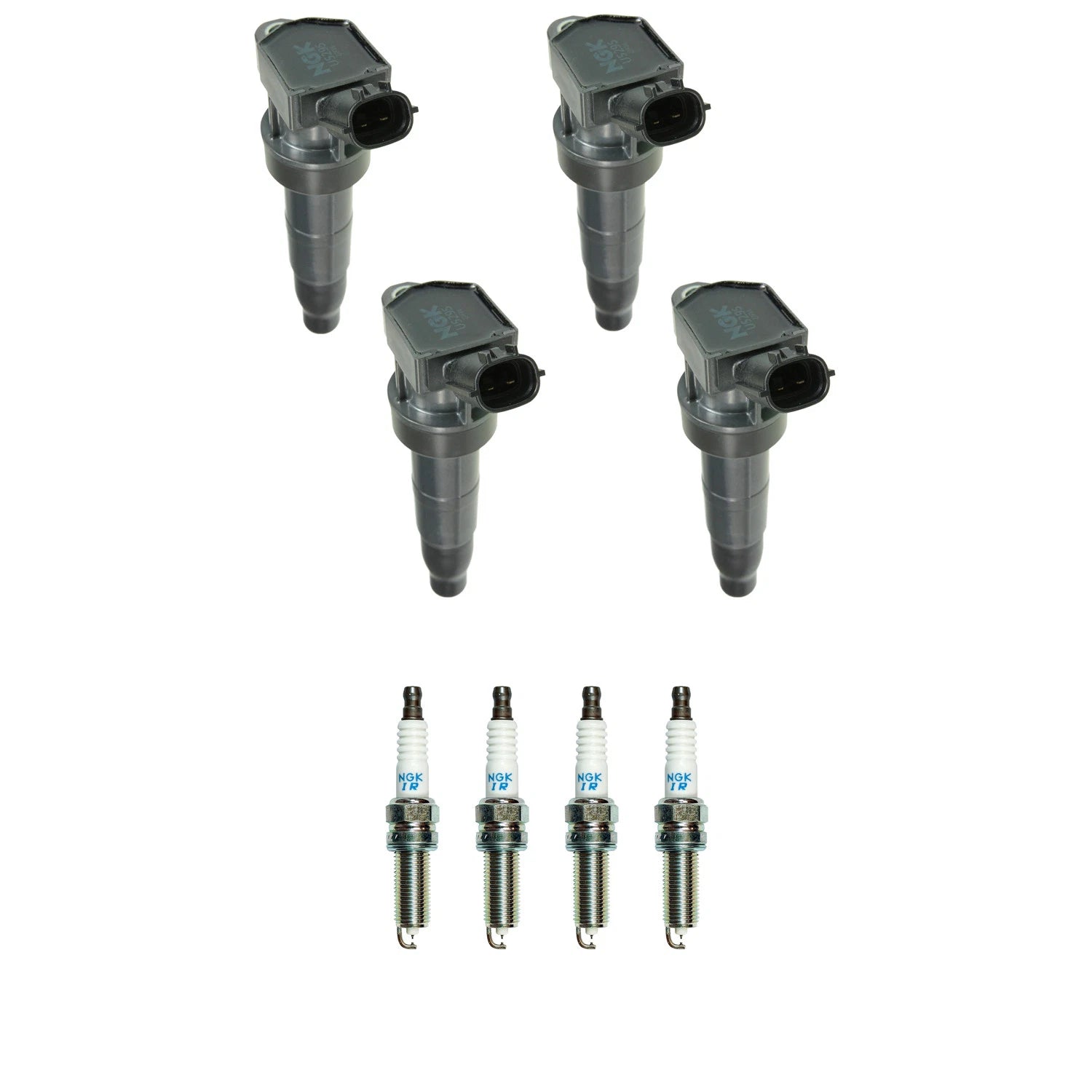 Set of 4 NGK Ignition Coils & Iridium Spark Plugs for Sonata Tucson Optima (2011–2019)