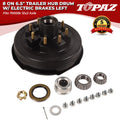 8 on 6.5 Trailer Hub Drum with 12" Electric Brakes Left for 7000lb 