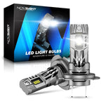 2X H7 LED Bulbs for NOVSIGHT High Low Beam Conversion Kit (500% Bright, 6000K)