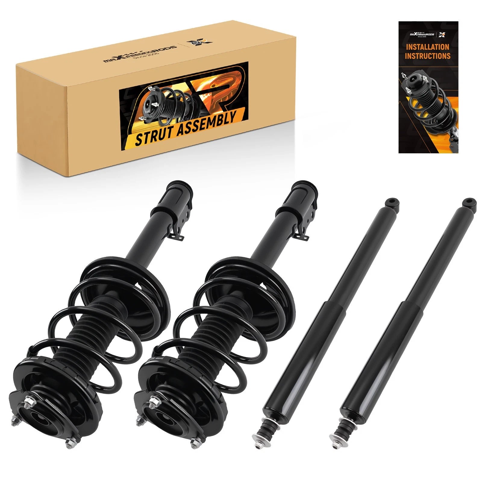 4PCS Front Struts Coil Spring Rear Shocks Assembly for 1996-2000 Toyota RAV4 AWD