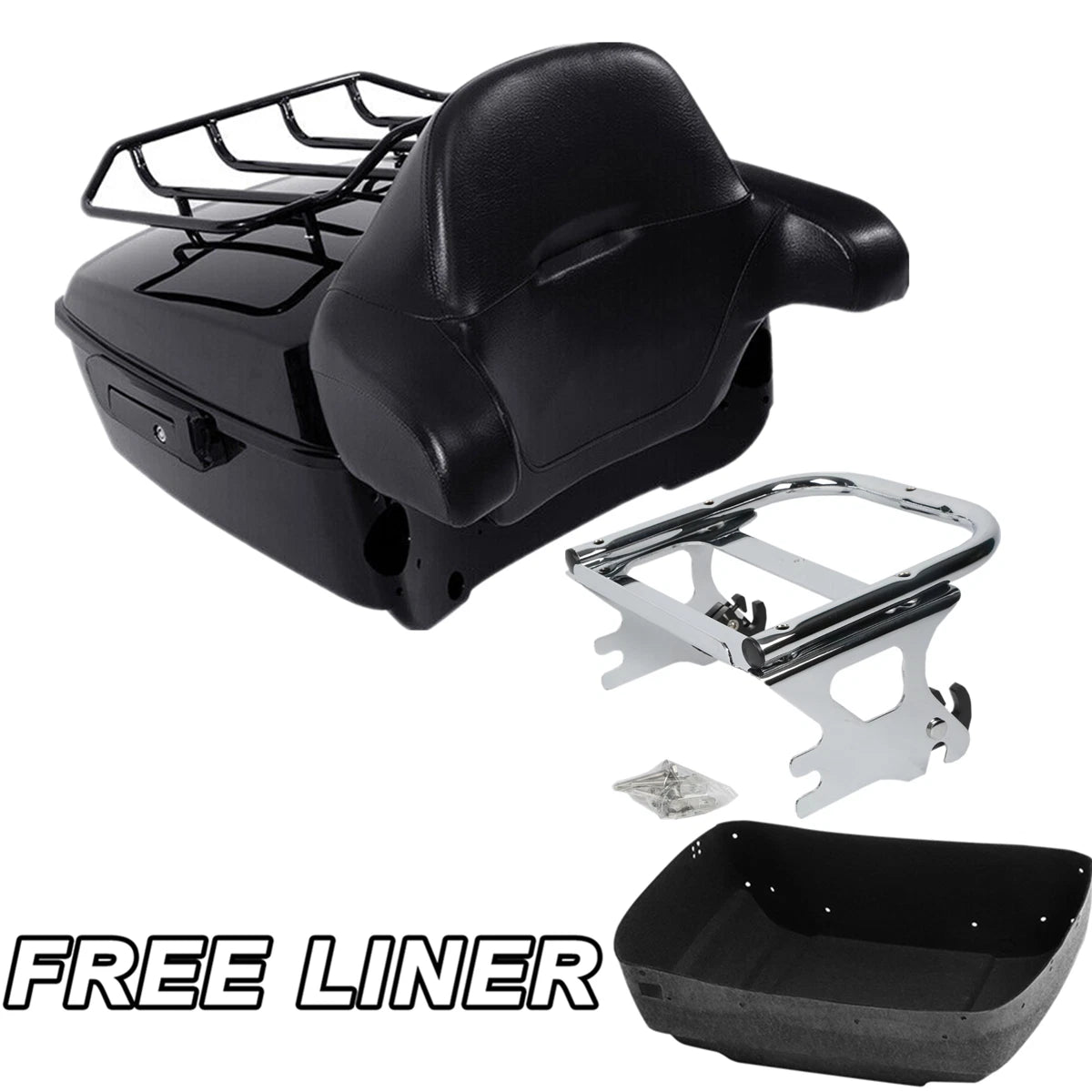 Trunk Backrest Mount Rack for Harley Road King Glide (1997–2008)