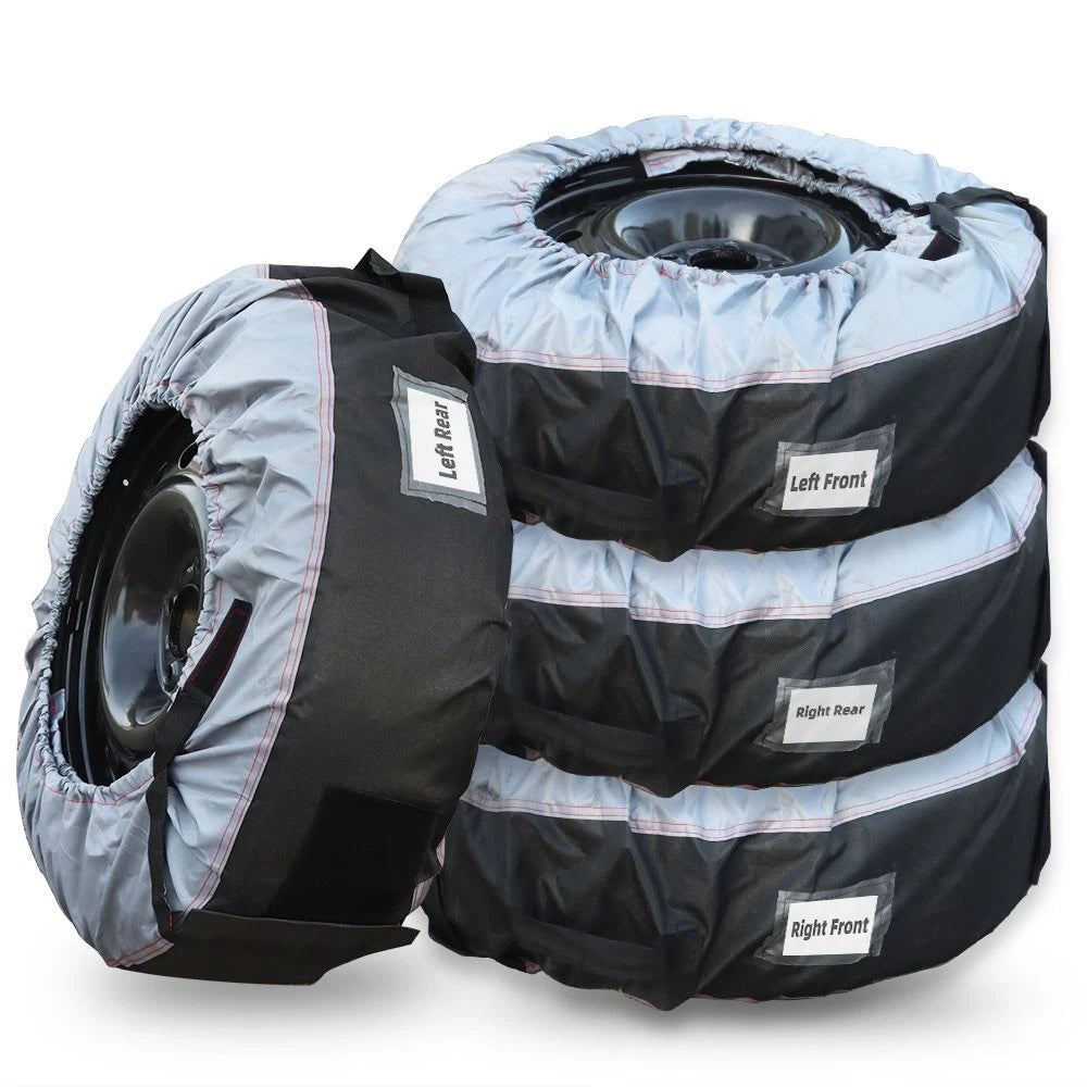 Set of 2 Tyre Bags for Gray 420D and Black 600D