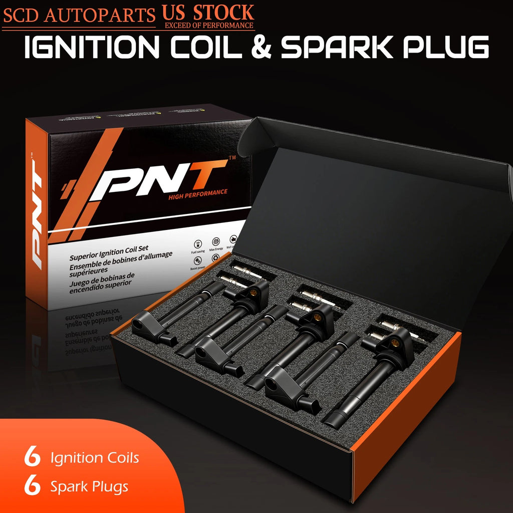 6X Ignition Coil & 6X Spark Plug Set for Honda Pilot (2003–2008) UF242