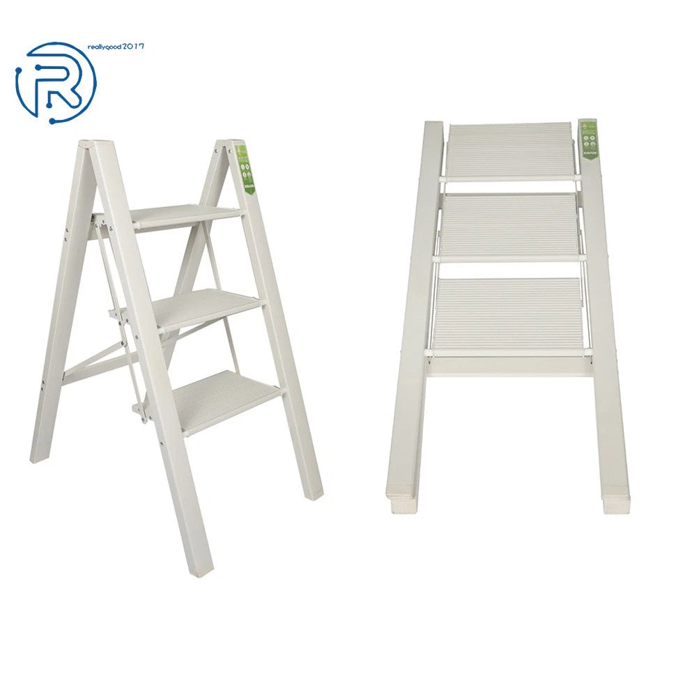 3 Step Folding Stool with Anti-Slip Pedal for Home Use