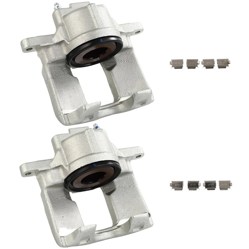 Set of 2 Front Brake Calipers for Jeep Wrangler (2013–2017) Cast Iron