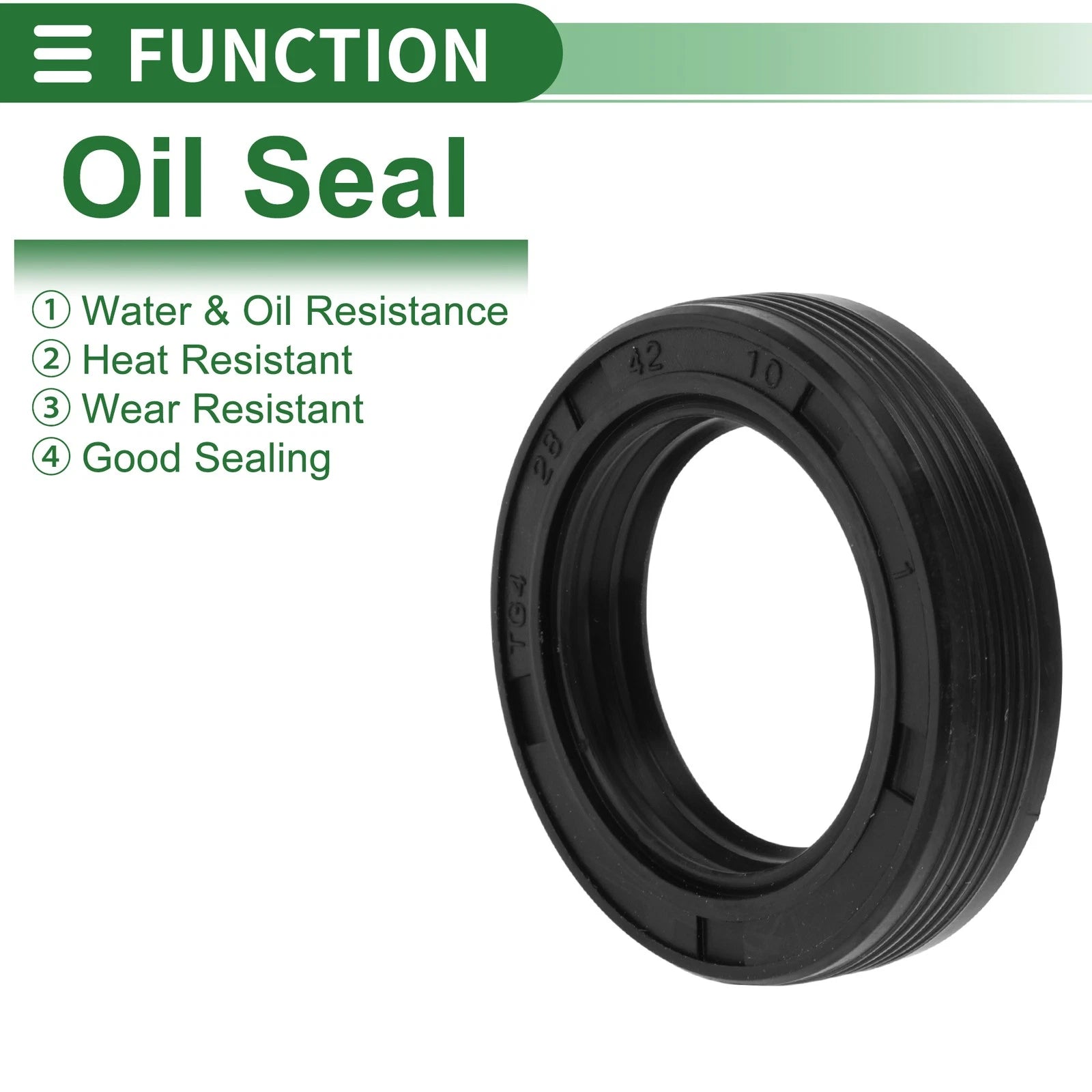 Oil Seal   - NBR Rubber 28x42x10mm