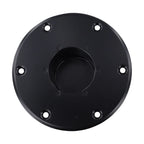 Round Flush Mount Black Table Leg Base for RV and Boat Trailer
