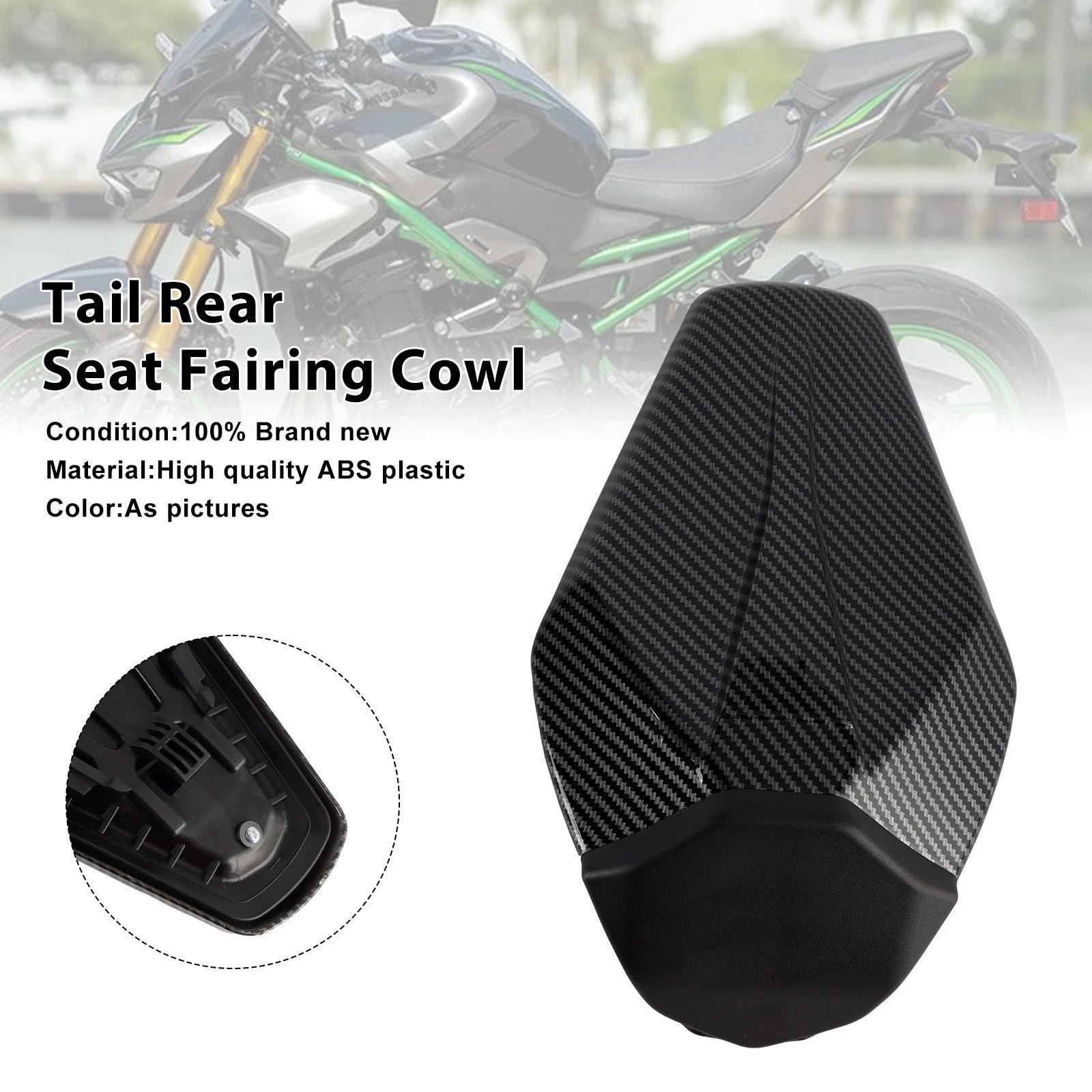 Tail Rear Seat Fairing Cowl for Kawasaki Z900 Z900SE (2025–2026) Carbon