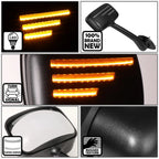LED Sequential Turn Signal Hood Mirrors Assembly for Freightliner Cascadia (2008–2017)