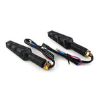 10mm Motorcycle Black LED Amber Turn Signal Lights for Universal Models