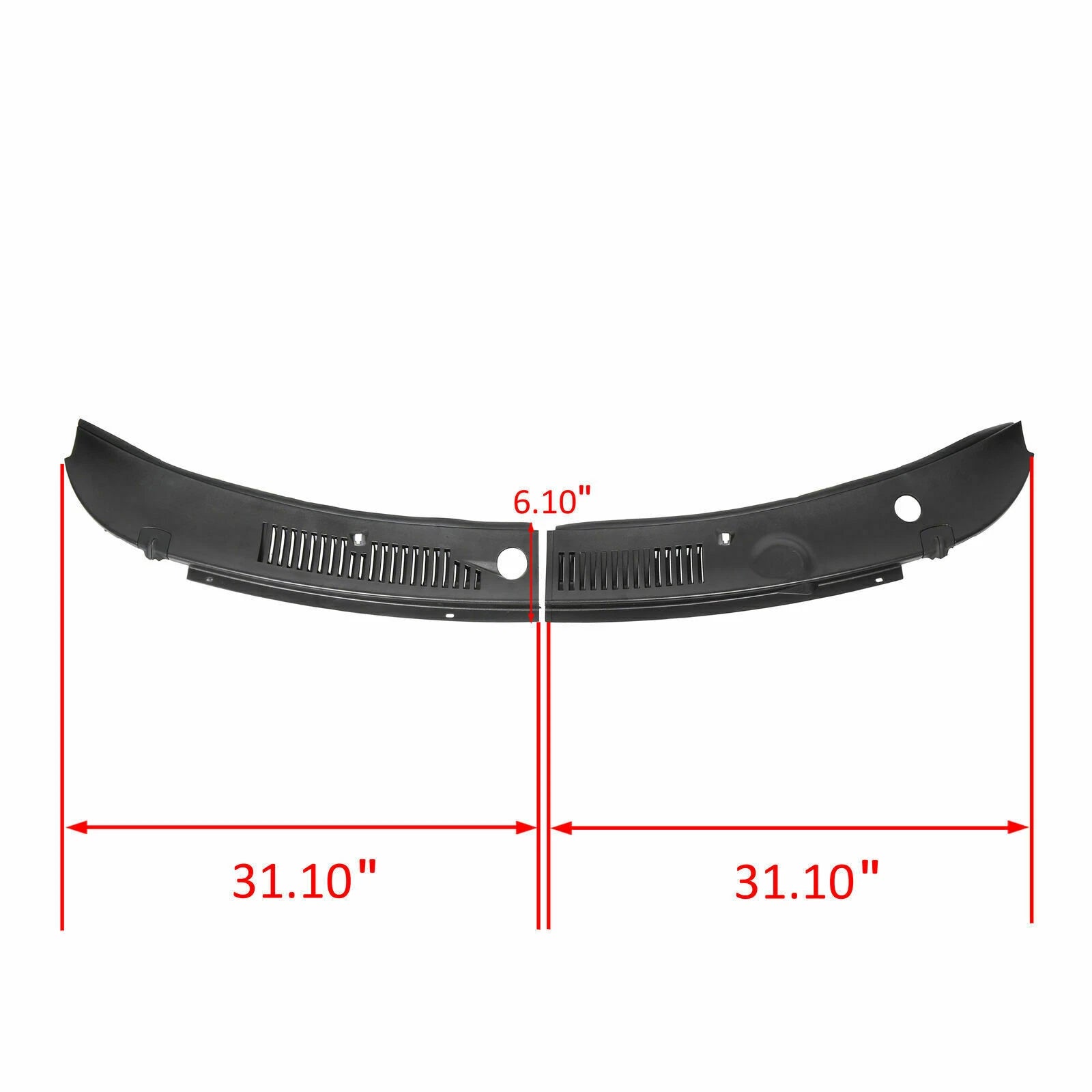Pair Windshield Wiper Cowl Vent Grille Panel for Ford Mustang (1999–2004)