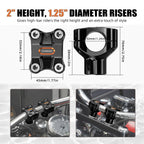 2" Handlebar Risers for Harley Dyna Street Bob EFI FXDBI (2006–2011)