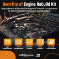 Engine Overhaul Rebuild Kit w/ Crankshaft & Rods for Hyundai KIA (G4NC)
