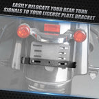 Matte Black Motorcycle License Plate Mount Turn Signal Relocation Kit