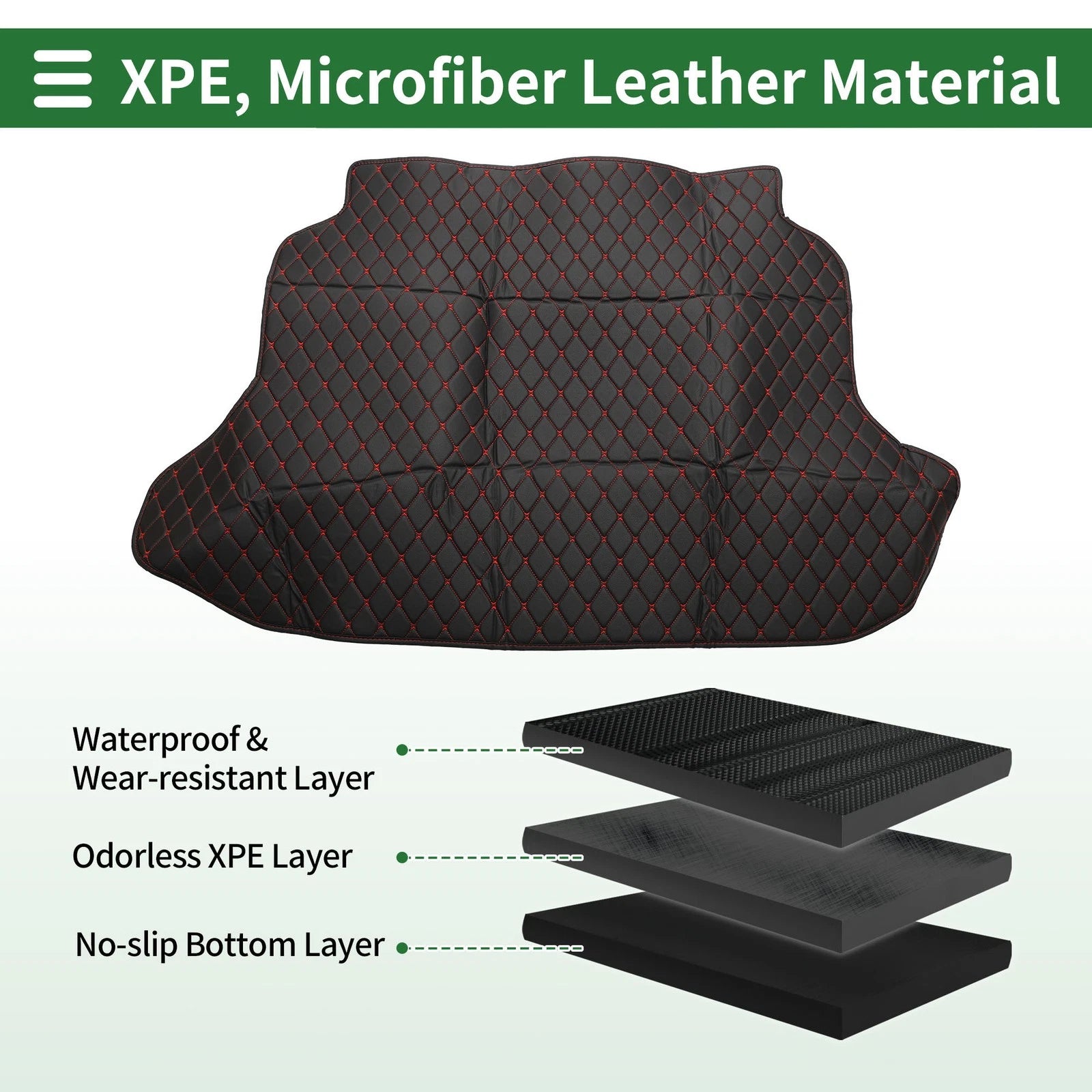 3D Diamond Pattern Cargo Liner Trunk Mat for Honda CRV (2002–2006)