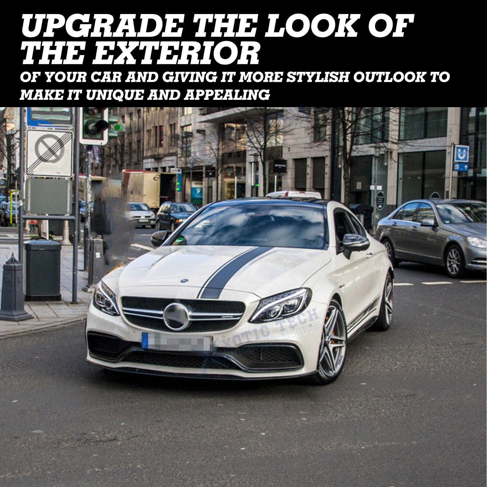 Rally Racing Stripe Vinyl Decal for Mercedes-Benz (2014-2019)