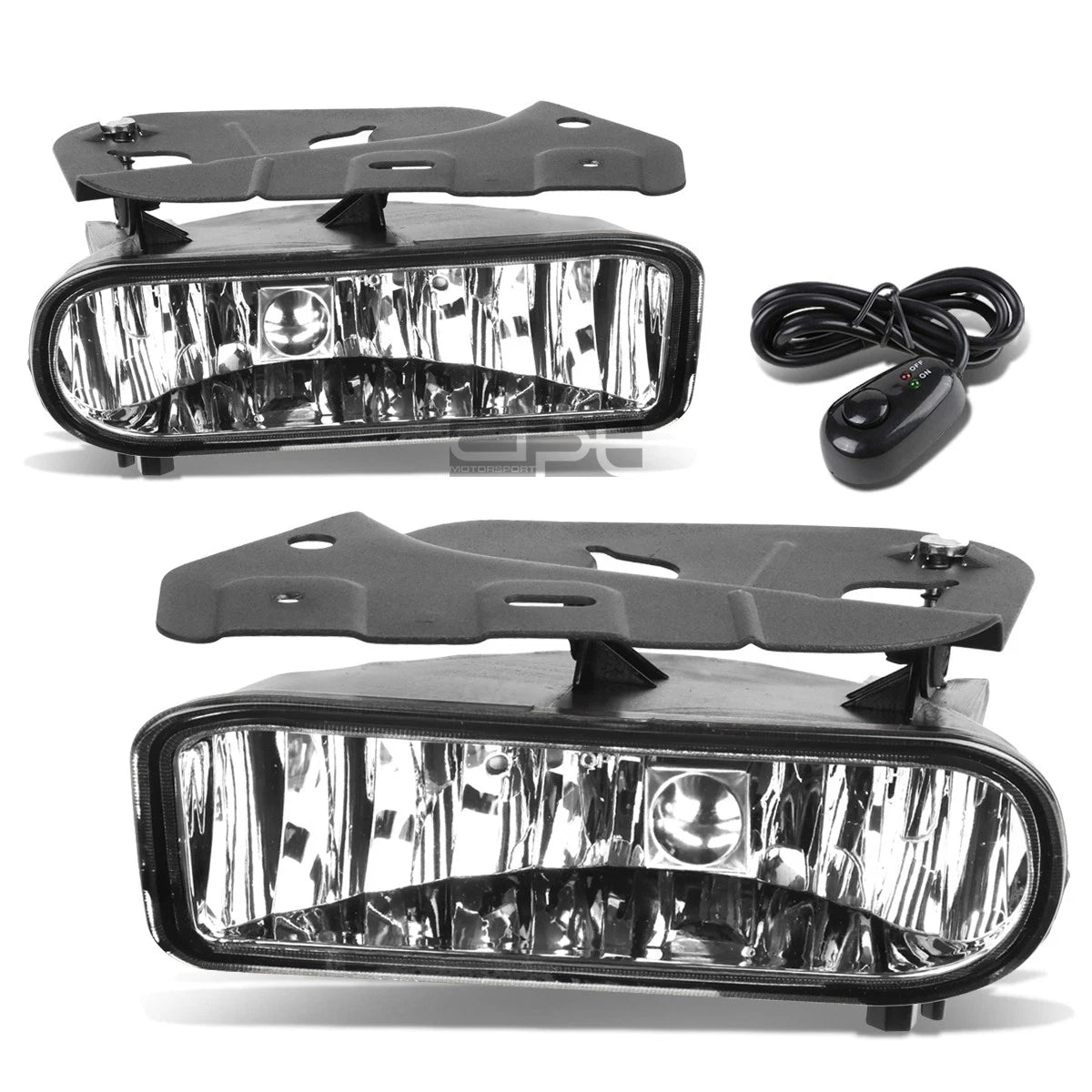 Pair of Fog Lights for Cadillac Escalade (2002–2006) OE Clear Lens + Switch + Harness
