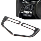 Carbon Fiber Steering Wheel Button Trim Cover for Subaru Forester (2013–2018)