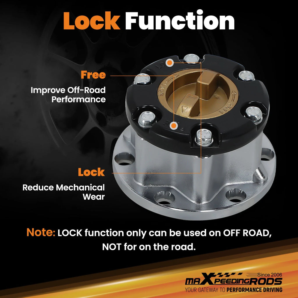 Pair Free Wheel Lock Hub for Toyota Land Cruiser FJ40, FJ43, FJ45 (1960–1984) 43530-69045