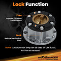 Pair Free Wheel Lock Hub for Toyota Land Cruiser FJ40, FJ43, FJ45 (1960–1984) 43530-69045