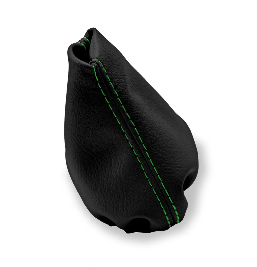 Leather Manual Shift Boot Cover for BMW E21 E12 (1975–1984) Black Green Stitch