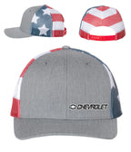 Licensed American Flag Back Trucker Hat Snap Back for Chevrolet (2005–2015)