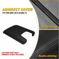 Center Console Lid Armrest Cover for Acura TL (2009–2014) Black Leather