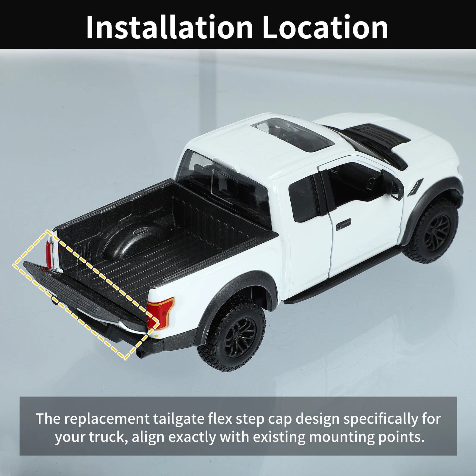 Tailgate Flex Step Trim Center Cap for Ford F150 (2009–2014) No.9L3Z-9940602-BA