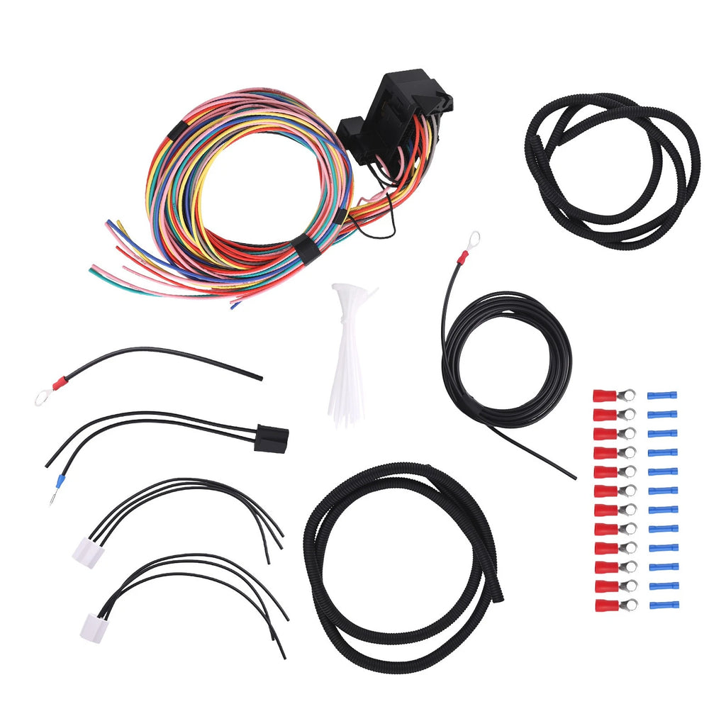 14 Circuit Complete Wiring Set for Rod Street Rod Muscle Car (12V)