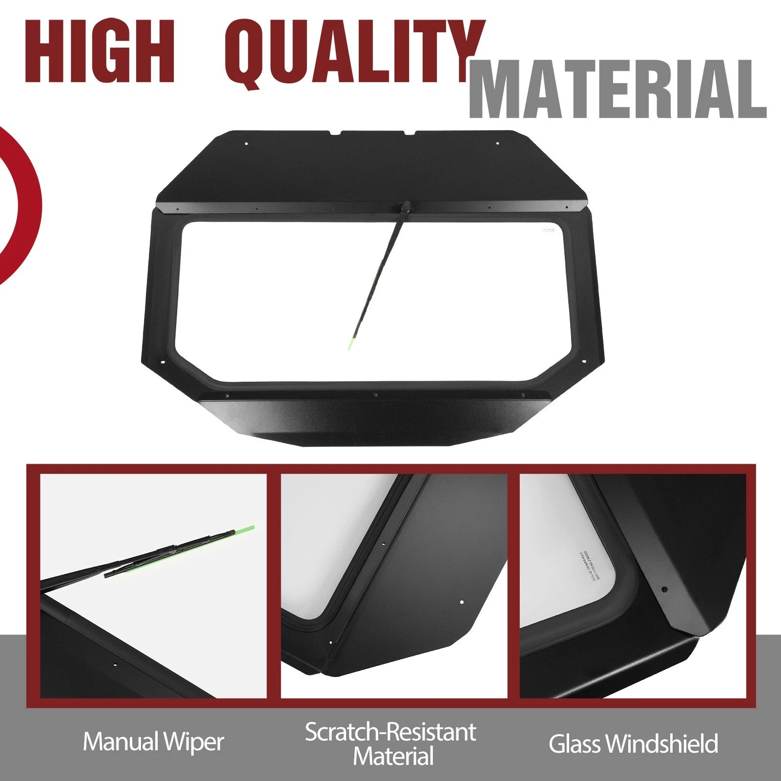 Windshield with Wiper for Can-Am Maverick X3 Turbo MAX (2017–2023)