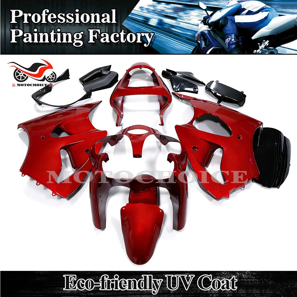 Red ABS Fairing Kit for Kawasaki Ninja ZX6R (2000–2002) ZZR600 (2005–2008)