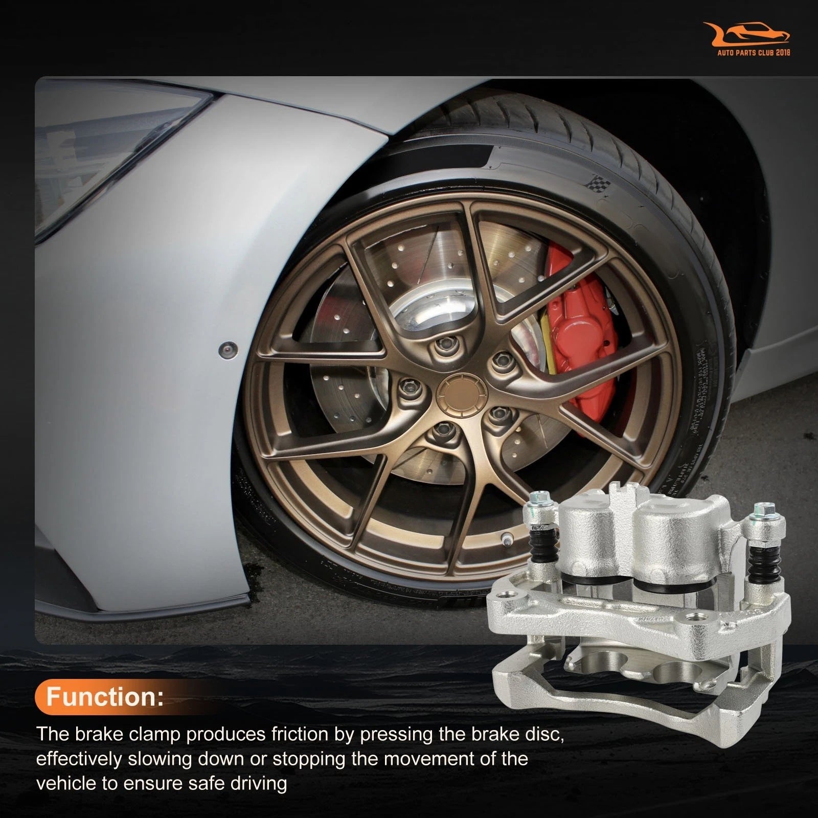 Front Pair Brake Calipers w/Bracket for Infiniti QX60 (2014–2020) & Nissan Murano (2015–2022)