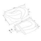 Rider & Passenger Seat for Harley CVO Road Street Glide (2009-2023) Black
