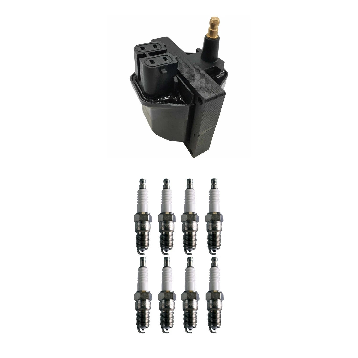 Set of 8 Hitachi Ignition Coils & Denso Nickel Spark Plugs for Corvette G30 (1997–2004)