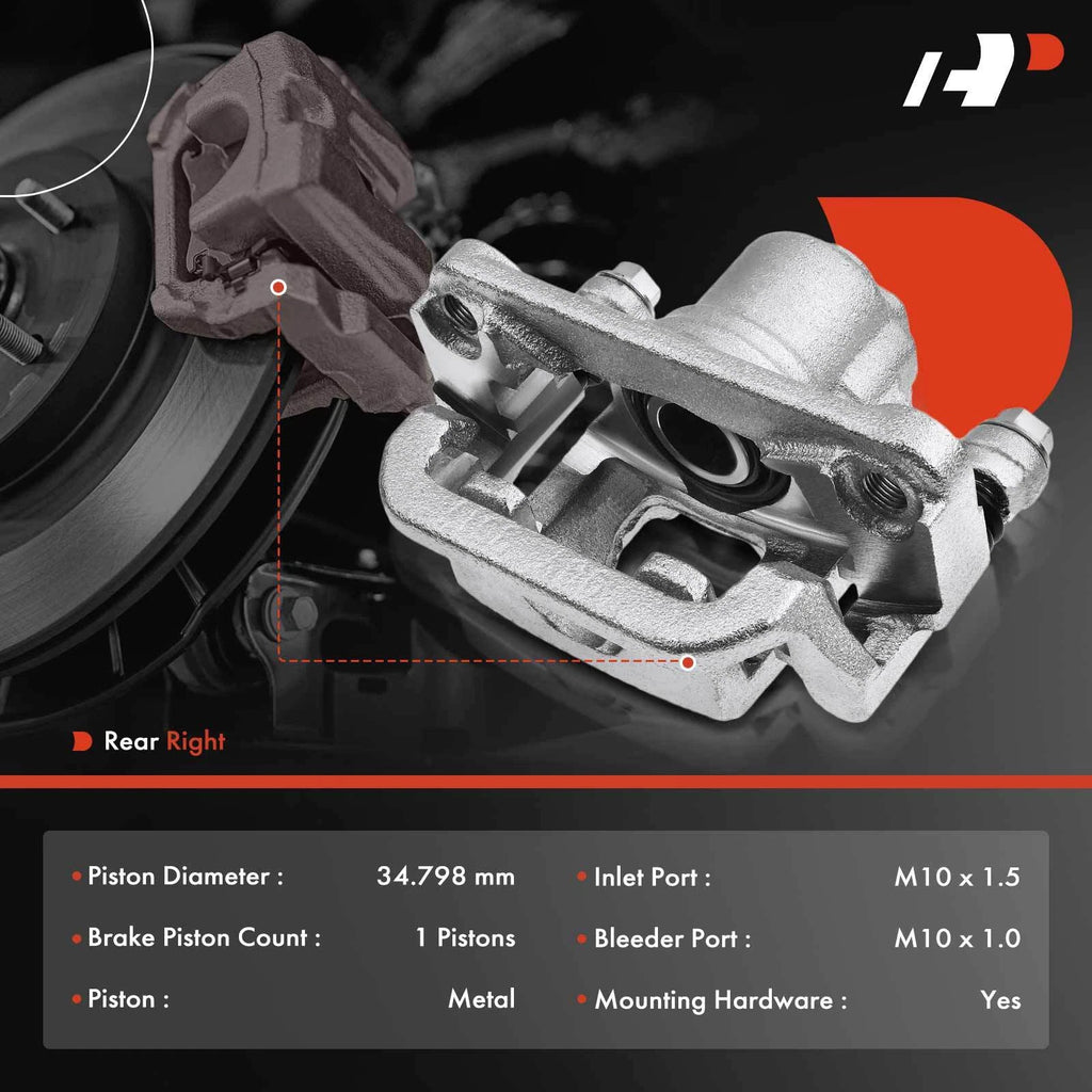 Rear Right Disc Brake Caliper with Bracket for Nissan Juke (2011-2017)