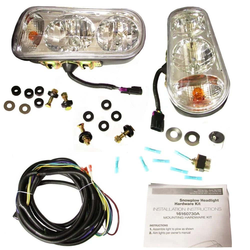 Snow Plow Headlight Kit for Western Boss Meyer (Universal)