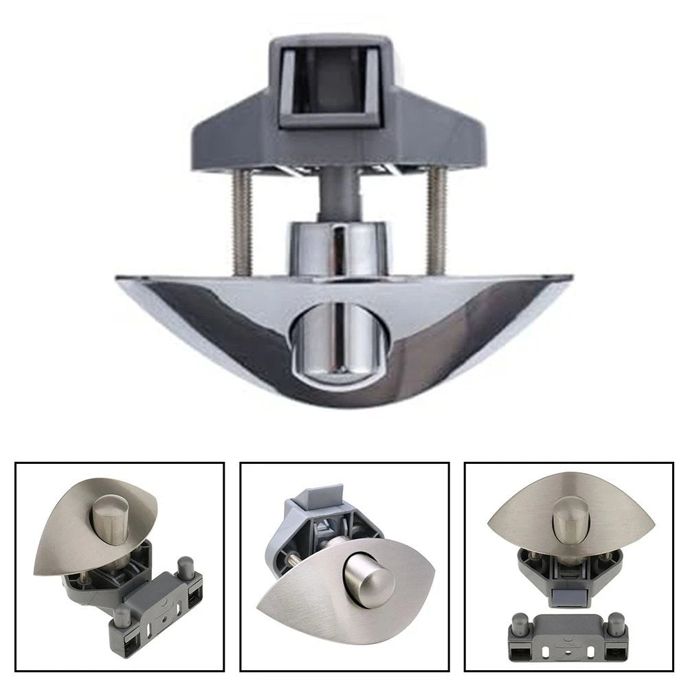 Push Button Cabinet Latch Lock for RV Camper Boat Auto (Zinc Alloy Nickel)