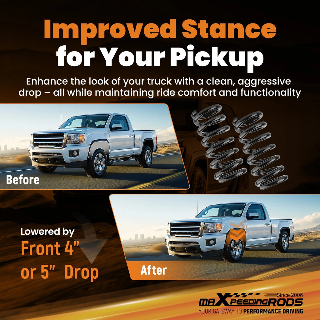 5" Front Drop Kit Coils Spindles for Chevrolet Silverado C1500 C2500 (1988–1998)