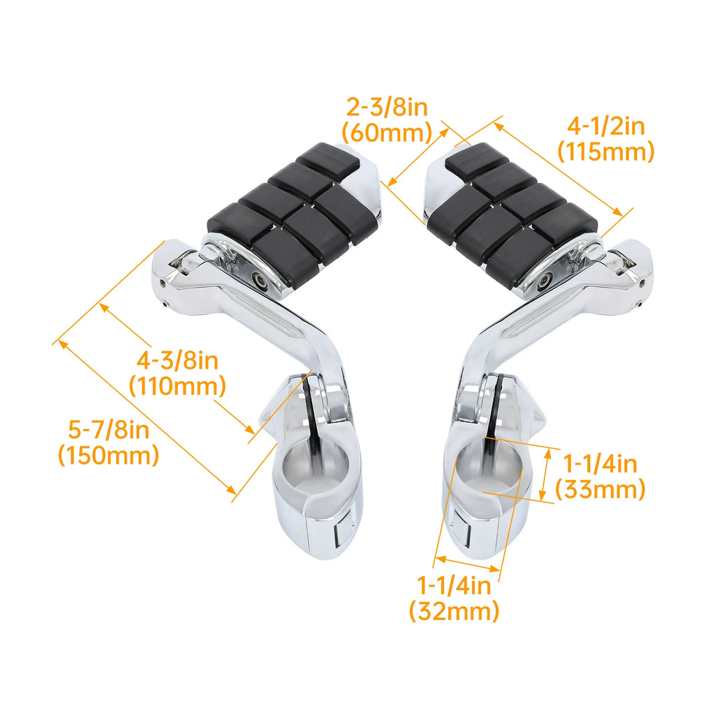 1-1/4" Engine Guard Mounts Clamps for Harley (Fitment Not Specified)