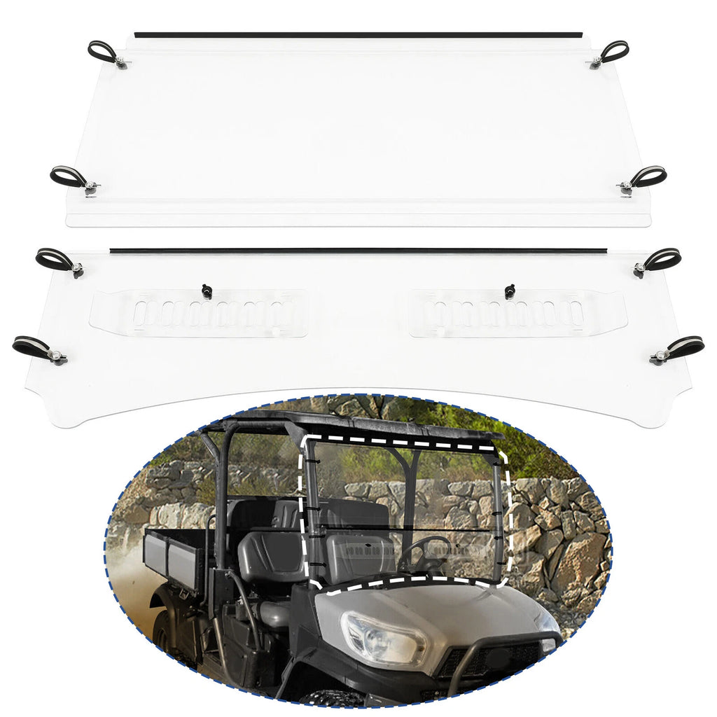 2 Piece Clear Front Vented Windshield for Kubota RTV1140 CPX (2009–2016)