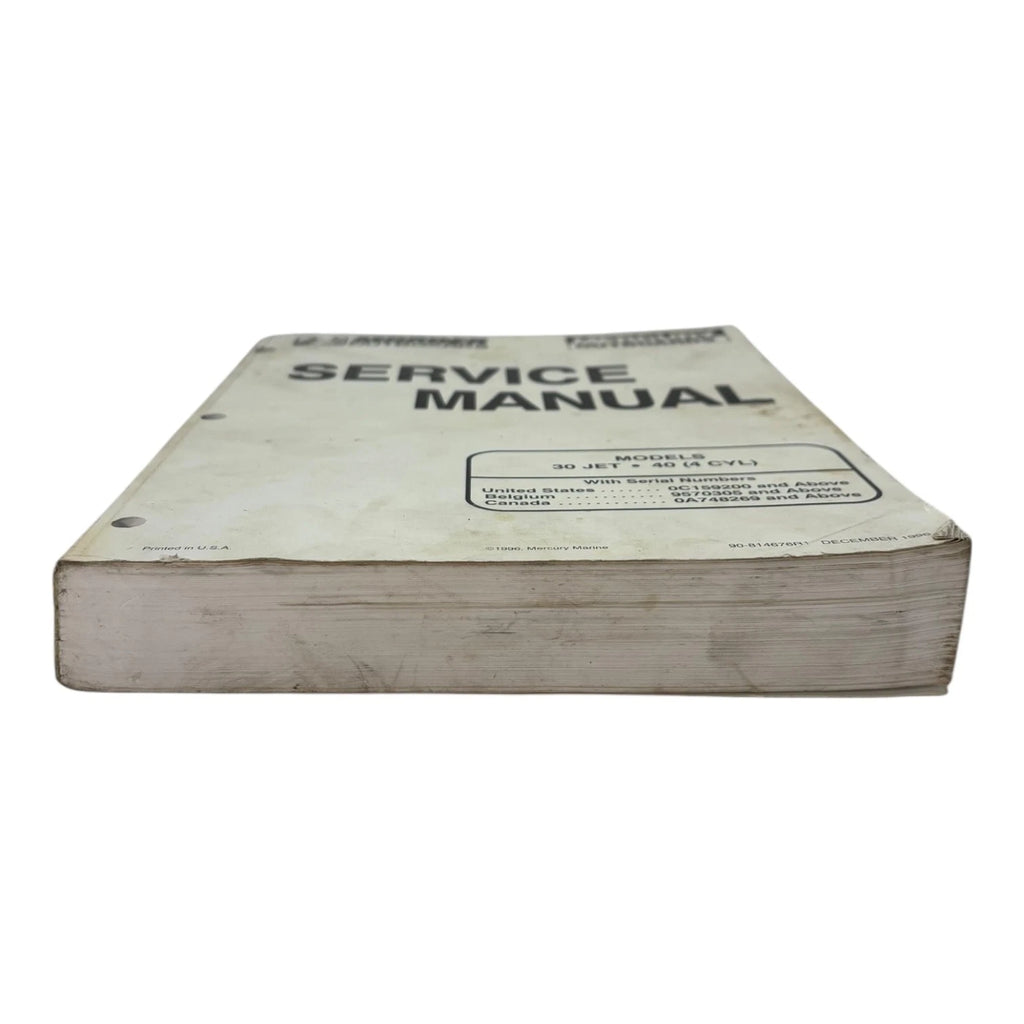 Service Manual for Mercury Mariner Outboards 90-814676R1 (1996)