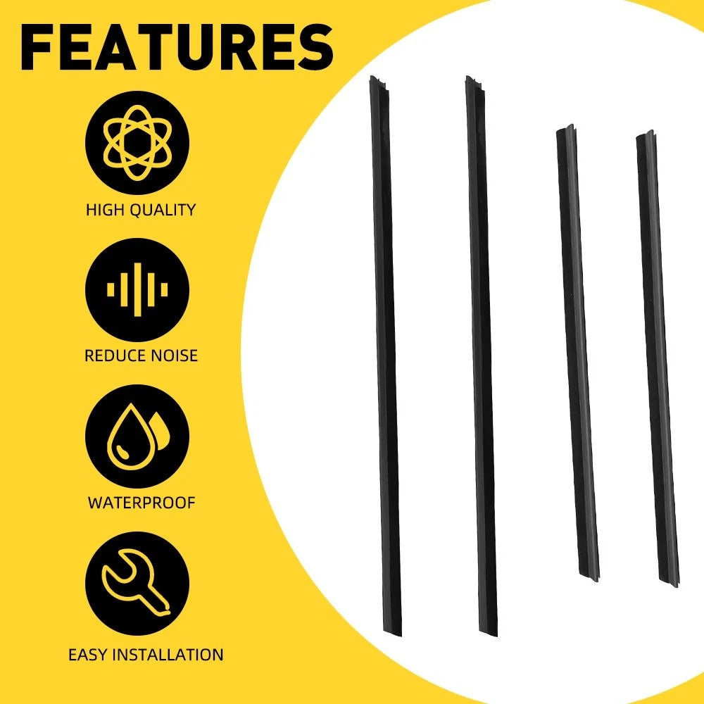 Set of 4 Weatherstrip Window Moulding Trim for Honda Fit (2008–2013)