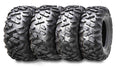 Set of 4 WANDA ATV Radial Tires 25x8R12 & 25x10R12 (P3501-10397/398)