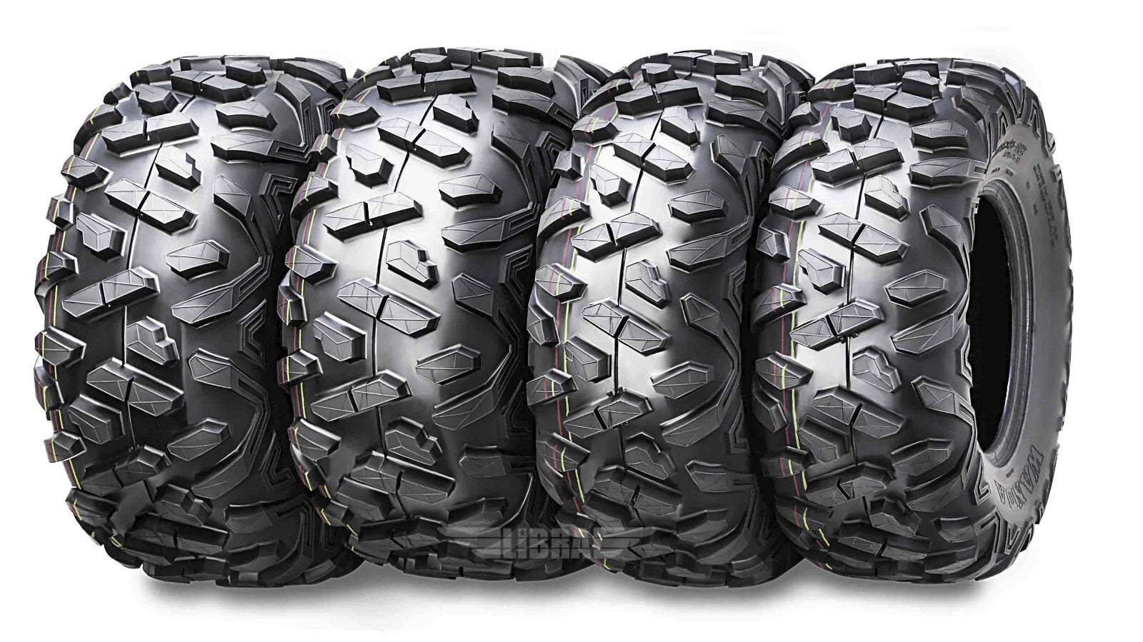 Set of 4 WANDA ATV Radial Tires 25x8R12 & 25x10R12 (P3501-10397/398)