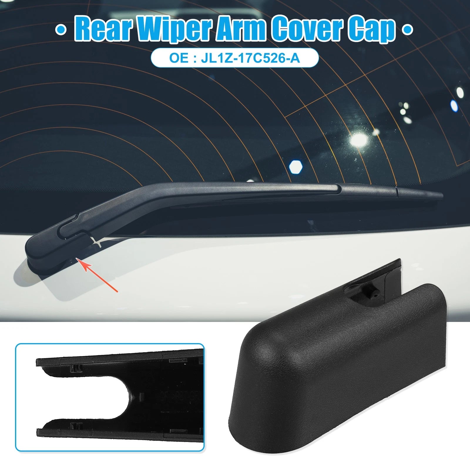Rear Windshield Wiper Arm Nut Cover Cap for Ford Expedition (2003–2023)
